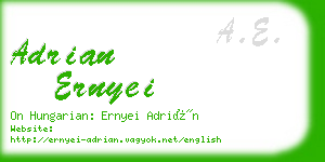 adrian ernyei business card